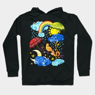 Fairytale Weather Forecast Print Hoodie